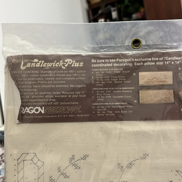 New, Cross-Stitch Kit, Paragon, Candlewick Plus, Only the God Bless this Home - Picture 5 of 7